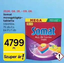 Tesco Somat Mosogatógép Tabletta ajánlat