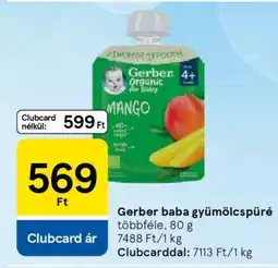 Tesco Gerber baba-gyümölcspüré ajánlat