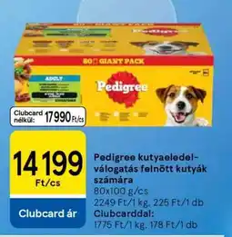 Tesco Pedigree kutyaeledel-válogatás felnőtt kutyák számára ajánlat