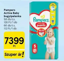 Tesco Pampers Active Baby bugyipelenka ajánlat