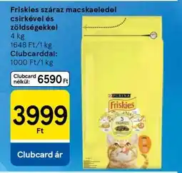 Tesco Friskies száraz macskaeledel csirkével és zöldségekkel ajánlat