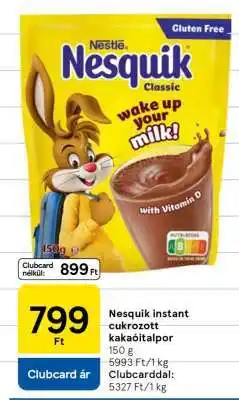 Tesco Nesquik instant, cukrozott kakaóitalpor ajánlat