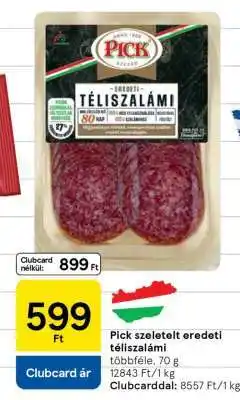 Tesco Pick szeletelt eredeti téliszalámi ajánlat