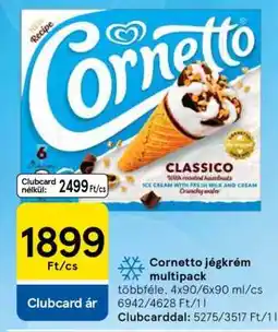 Tesco CORNETTO JÉGKRÉM MULTIPACK ajánlat