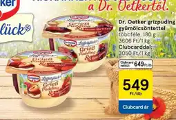 Tesco Dr. Oetker grízpuding gyümölcsöntettel ajánlat