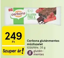 Tesco CERBONA Gluténmentes müzliszelet ajánlat