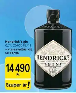 Tesco Hendrick's Gin ajánlat