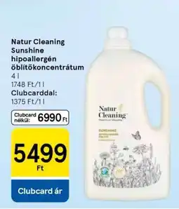 Tesco Natur Cleaning Sunshine hipoallergén öblítőkoncentrátum ajánlat