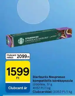 Tesco Starbucks Nespresso kompatibilis kávékapszula ajánlat