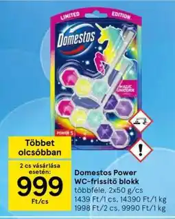 Tesco Domestos Power WC-frissítő blokk ajánlat
