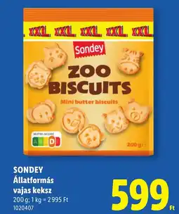 Lidl Sondey állatformás vajas keksz ajánlat