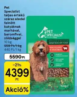 Tesco Pet Specialist teljes értékű száraz eledel felnőtt kutyáknak ajánlat