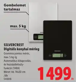 Lidl Silvercrest digitális konyhai mérleg ajánlat