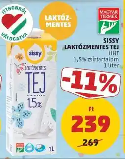 PENNY Sissy Laktózmentes Tej ajánlat
