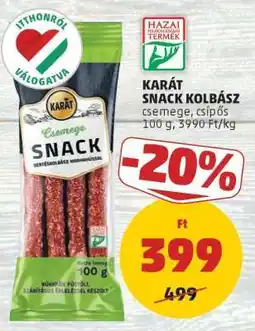 PENNY KARÁT SNACK KOLBÁSZ ajánlat