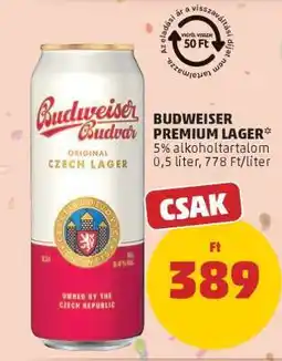 PENNY Budweiser Premium Lager ajánlat