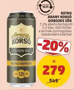 PENNY RETRO ARANY KORSÓ DOBOZOS SÖR ajánlat