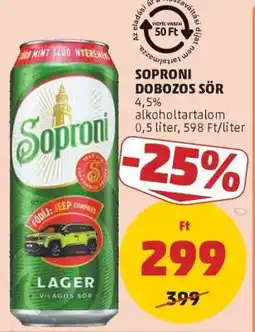 PENNY Soproni Dobozos Sör ajánlat