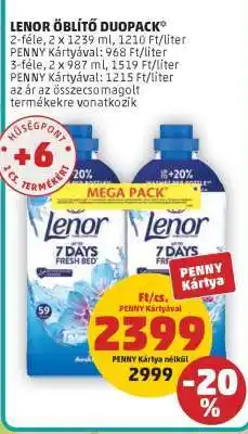 PENNY Lenor Öblítő Duopack ajánlat