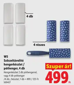 Lidl W5 szöszeltávolító hengerkészlet ajánlat