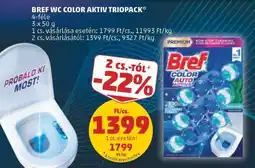 PENNY Bref WC Color Aktiv Triopack ajánlat