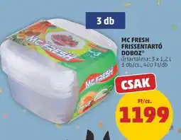 PENNY MC FRESH FRISSENTARTÓ DOBOZ ajánlat