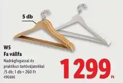Lidl W5 Fa vállfa ajánlat