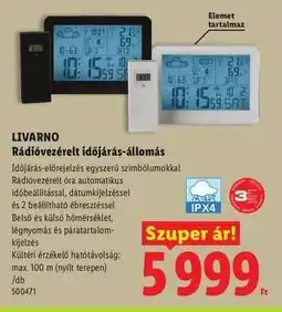 Lidl Livarno Rádióvezérelt időjárás-állomás ajánlat