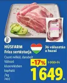 Lidl HÚSFARM Friss sertéstarja ajánlat