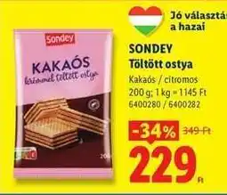 Lidl SONDEY ajánlat