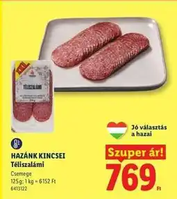 Lidl HAZÁNK KINCSEI Téliszalámi ajánlat