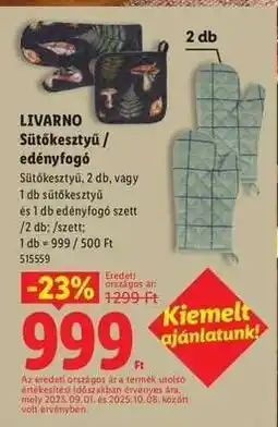 Lidl LIVARNO Sütőkesztyű / edényfogó ajánlat
