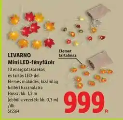 Lidl LIVARNO Mini LED-fényfüzér ajánlat