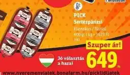 Lidl PICK Sertéspárizsi ajánlat