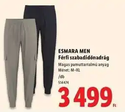 Lidl ESMARA MEN Férfi szabadidőnadrág ajánlat