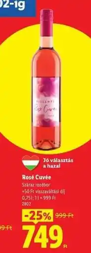 Lidl Rosé Cuvée ajánlat