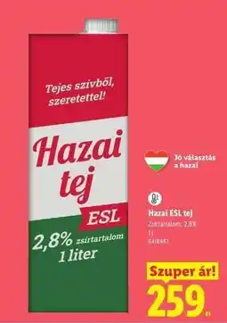 Lidl Hazai ESL tej ajánlat