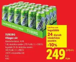 Lidl TUBORG ajánlat