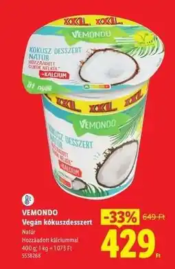 Lidl Vemondo Vegán kókuszdesszert ajánlat