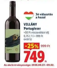 Lidl Villány portugieser ajánlat