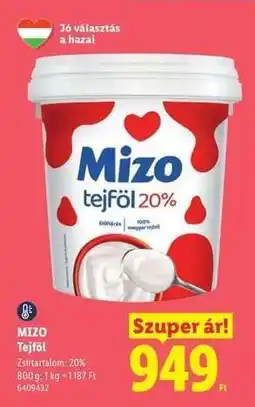 Lidl MIZO Tejföl ajánlat