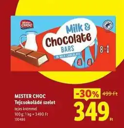 Lidl MISTER CHOC Tejcsokoládé szelet ajánlat