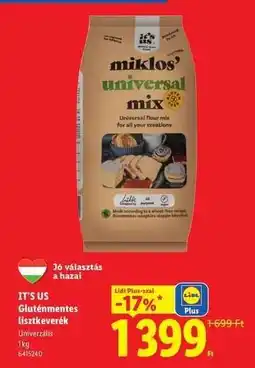Lidl IT'S US GLUTÉNMENTES LISZTKEVERÉK ajánlat