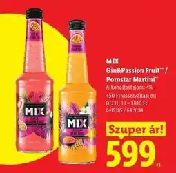 Lidl MIX Gin&Passion Fruit** / Pornstar Martini ajánlat