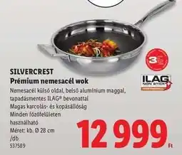 Lidl SILVERCREST Prémium nemesacél wok ajánlat