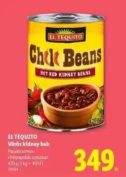 Lidl EL TEQUITO Vörös kidney bab ajánlat