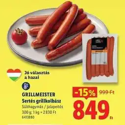 Lidl GRILLMEISTER Sertés grillkolbász ajánlat