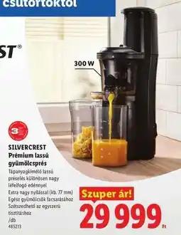 Lidl SILVERCREST Prémium lassú gyümölcsprés ajánlat