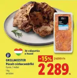 Lidl GRILLMEISTER Pácolt csirkecombfilé ajánlat