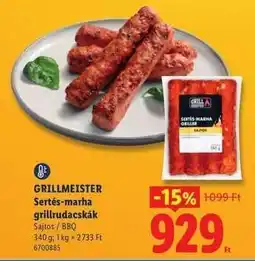 Lidl GRILLMEISTER Sertés-marha grillrudacskák ajánlat
